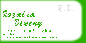 rozalia dimeny business card